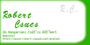 robert csucs business card